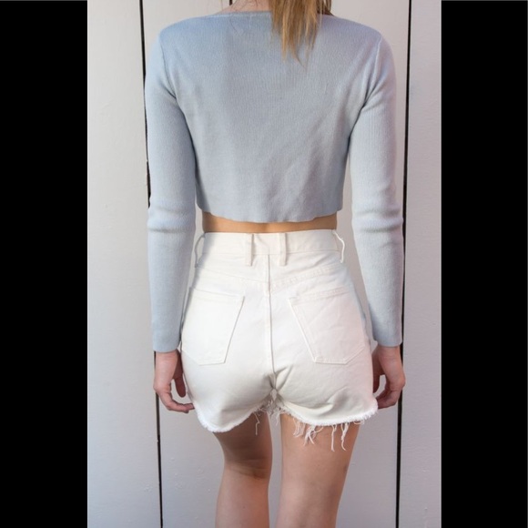 Brandy Melville blue Athelia knit top - Picture 4 of 6